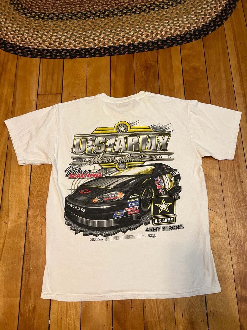 Vintage NASCAR Mark Martin Ginn Racing U.S. Army Monte Carlo SS T-Shirt